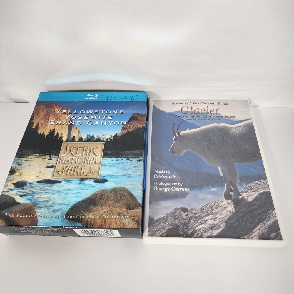 Scenic National Parks Blu-ray & DVD Lot Yellowstone Yosemite Grand Canyon Glacie